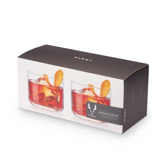 This set of Negroni cocktail glasses comes in a nice box, perfect for gifting.