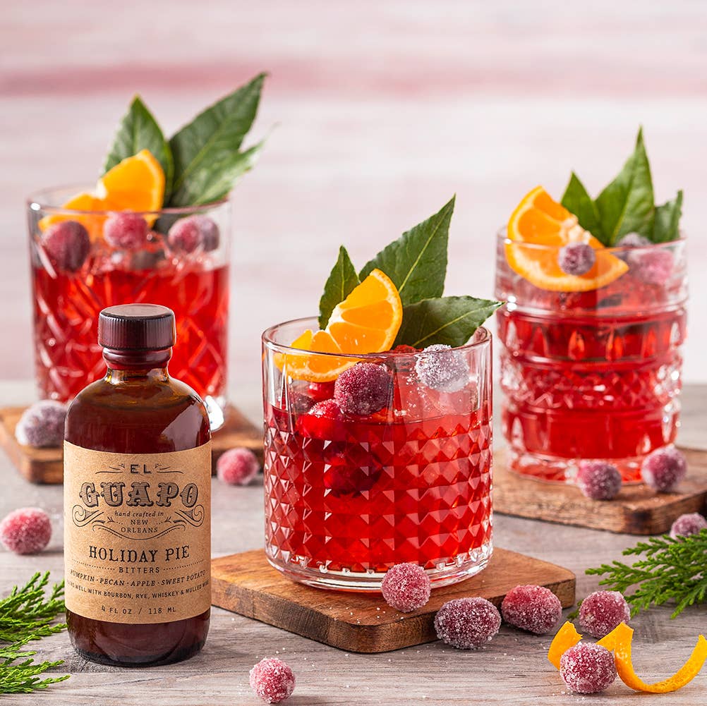 Holiday Pie bitters bring a warm, soothing flavor to a wide variety of cocktails.