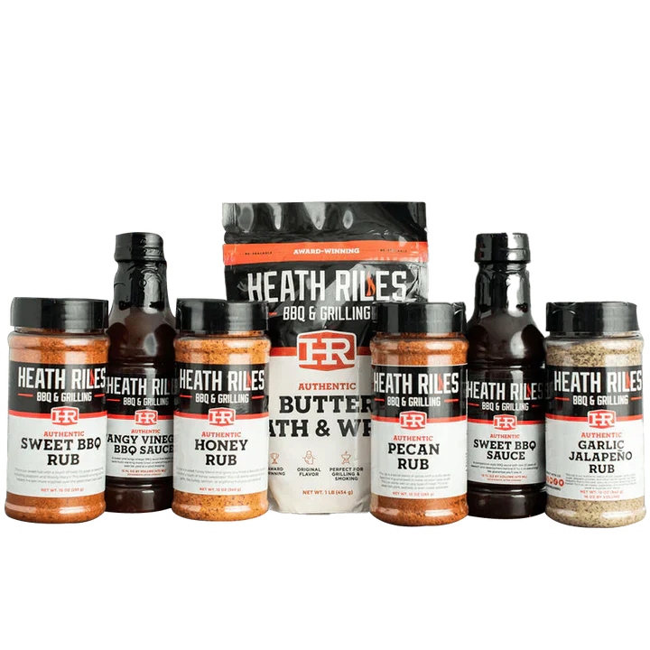 Heath Riles offers a broad variety of dry rub and seasonings for you to enjoy at home.