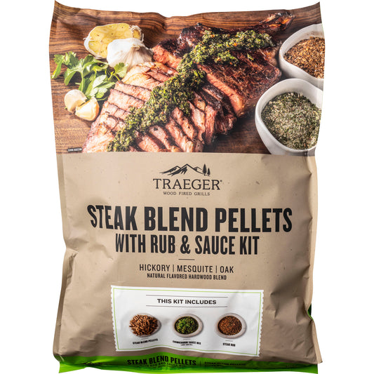 Traeger Steak pellets | Steak kit | Meat rub & sauce mix