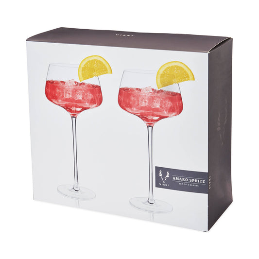 Buy one (1) set of two amaro spritz cocktail glasses. 