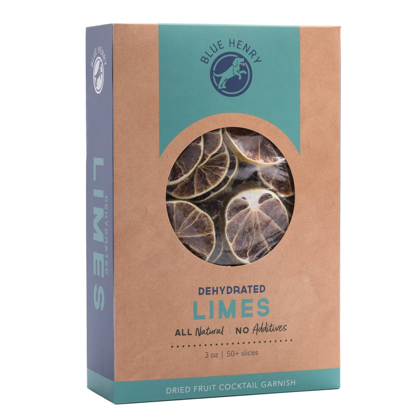 Buy one (1) Blue Henry 3 oz box of dehydrated limes, with about 50 slices per package.