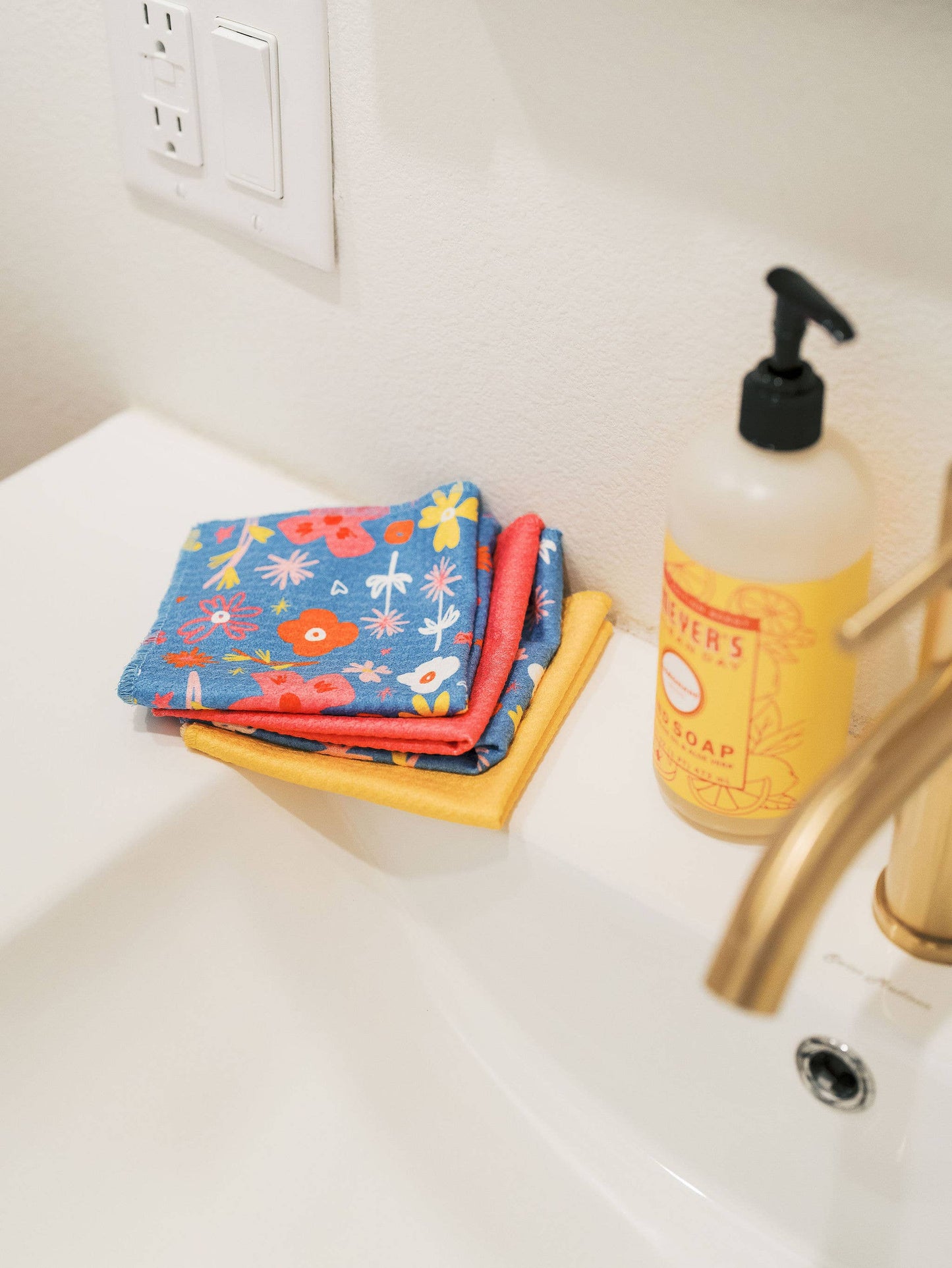 Happy Flowers Wafflecloths  | microfiber dish cloth