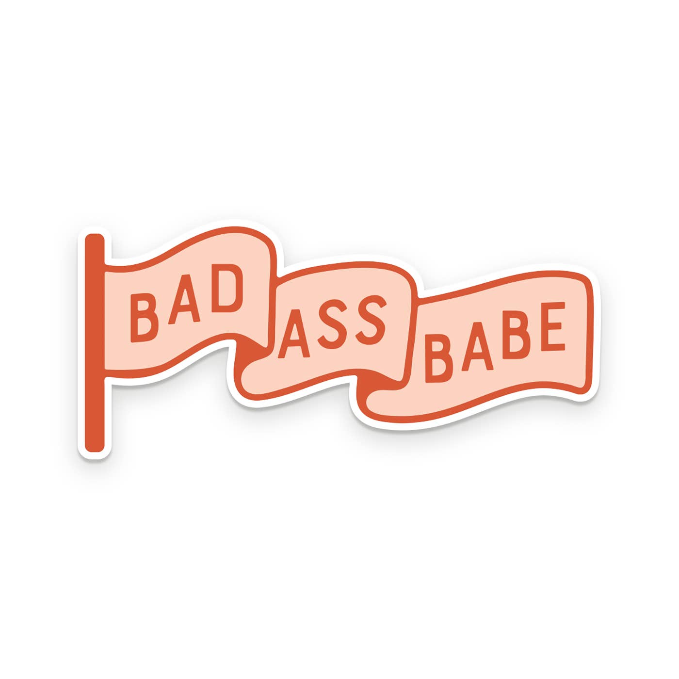 Badass Babe sticker in peachy tones