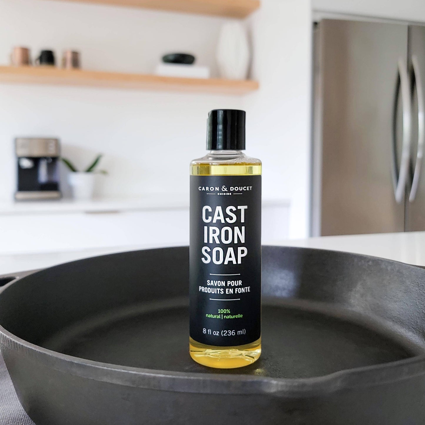 Gentle, moisturizing cast iron soap