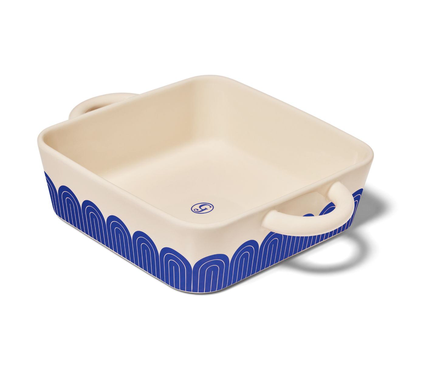 The signature Great Jones handles make this square baking dish easy to carry with oven mitts.