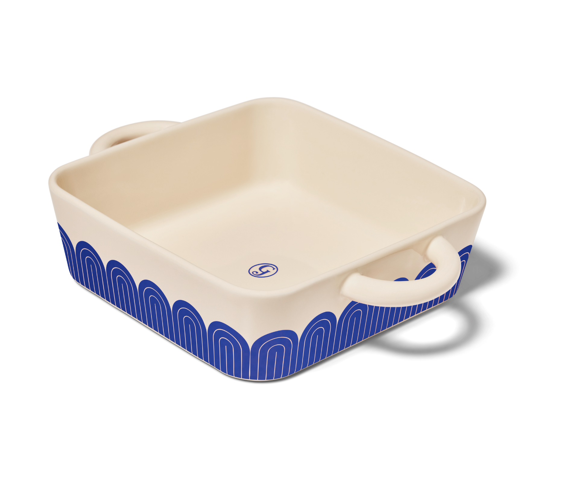 The signature Great Jones handles make this square baking dish easy to carry with oven mitts.