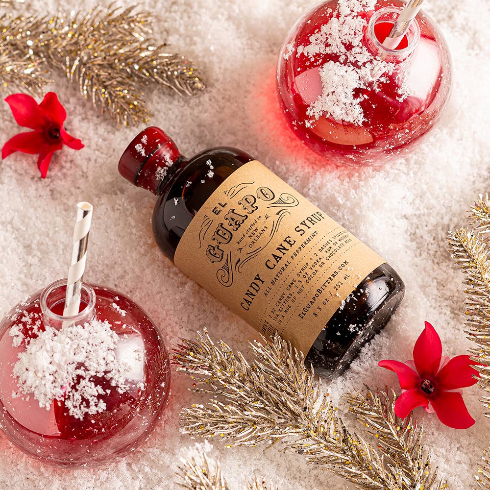 Buy one (1) bottle of candy cane syrup, which includes a delicious cocktail recipe. 