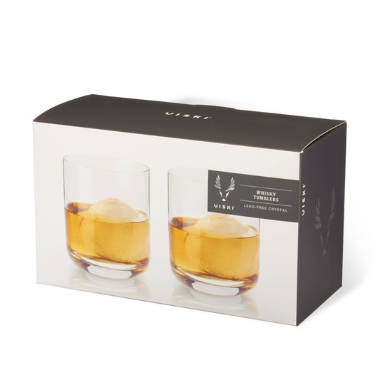 Buy one (1) gift box set of two whisky tumblers. 