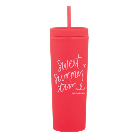 Buy one (1) pink tumbler to hold 17 fluid ounces of your favorite beverage.