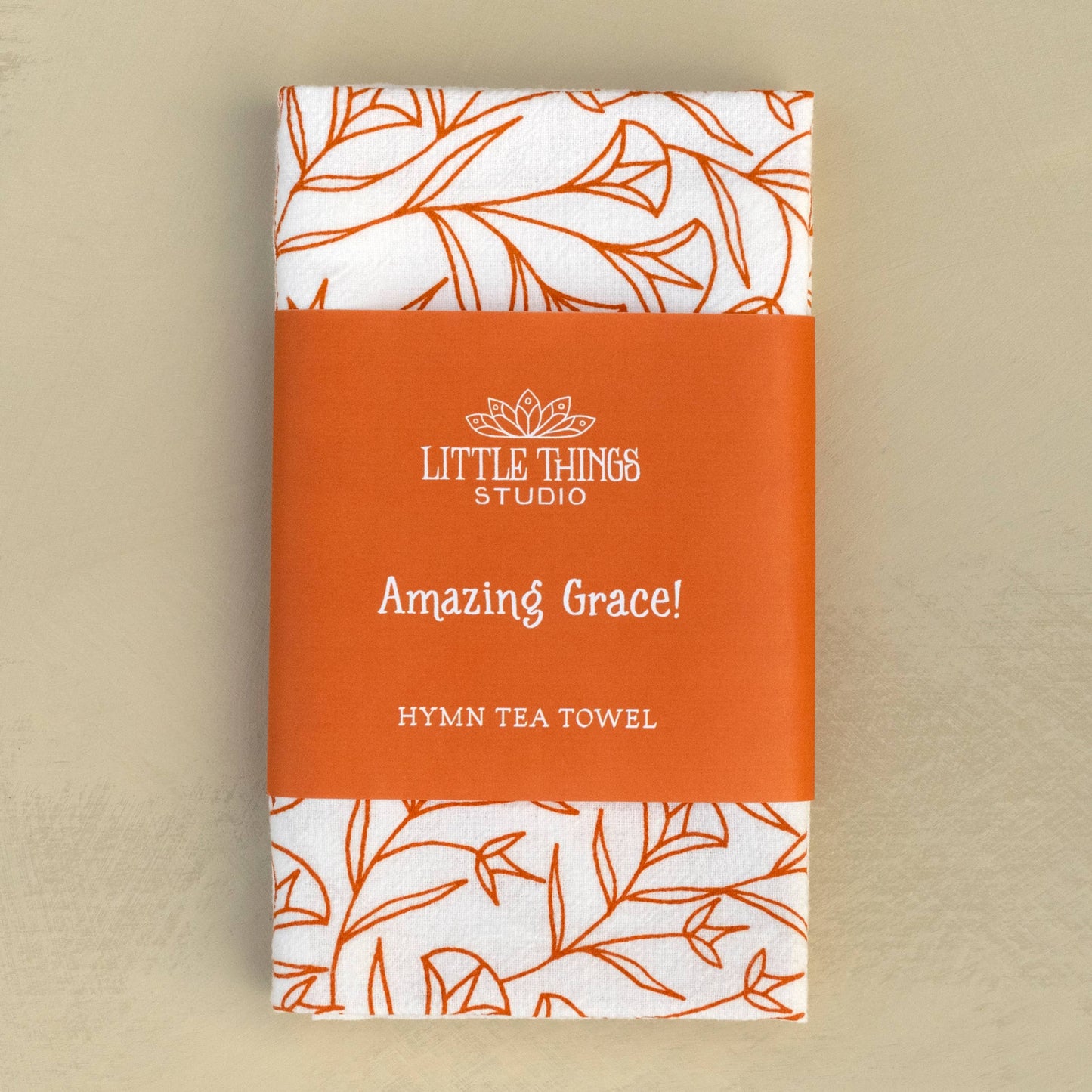 Buy 1 (one) Amazing Grace hymn tea towel.