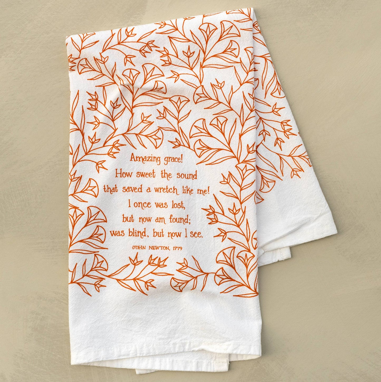 Buy 1 (one) Amazing Grace tea towel to brighten and uplift your kitchen. 