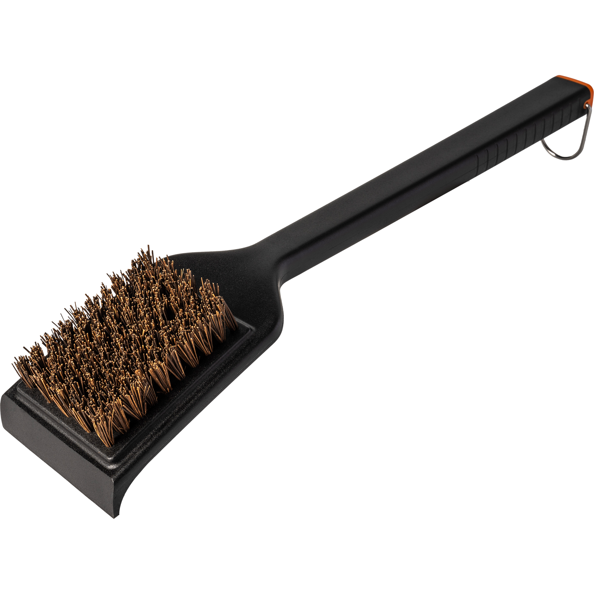 The Hot n Cold grill cleaning brush works after a long cook, or before while your grill is still cold. 
