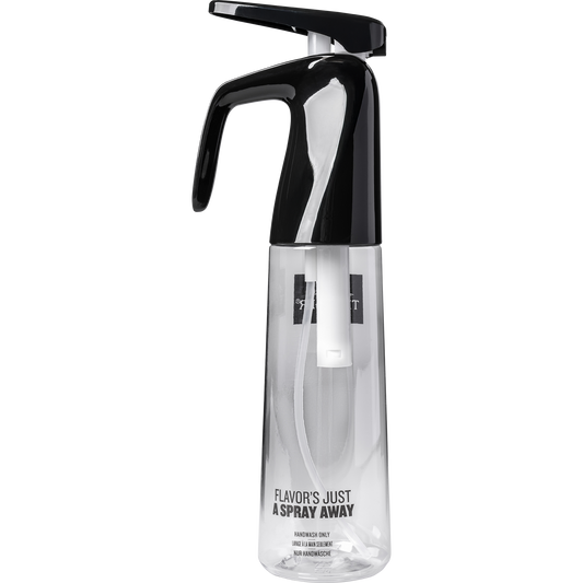 The Traeger BBQ Spritzer offers continuous spray for even coverage. 