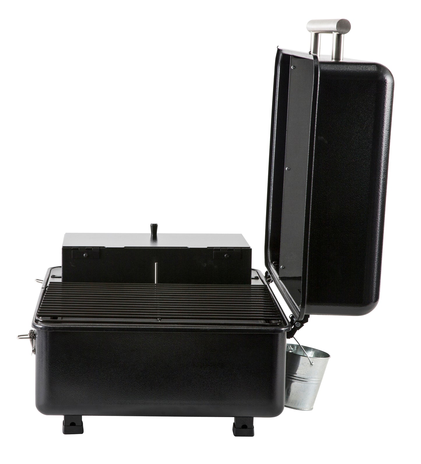 Like larger Traeger grills, the Ranger catches drippings in a pail to prevent fires and flare-ups.