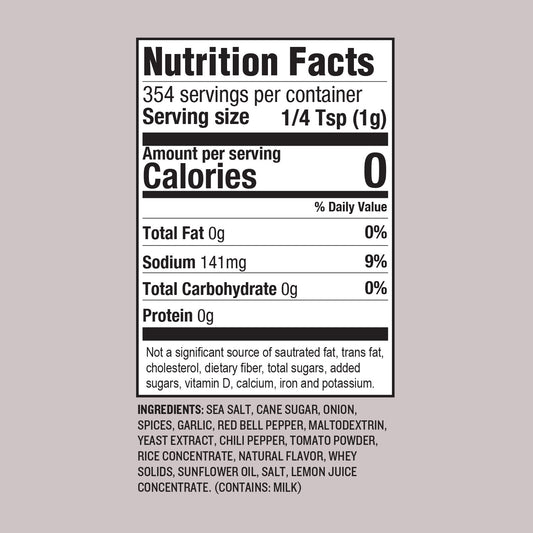 Buy 1 (one) bottle of Traeger Burger Rub, which comes with 354 servings per container. Allergen warning: Milk