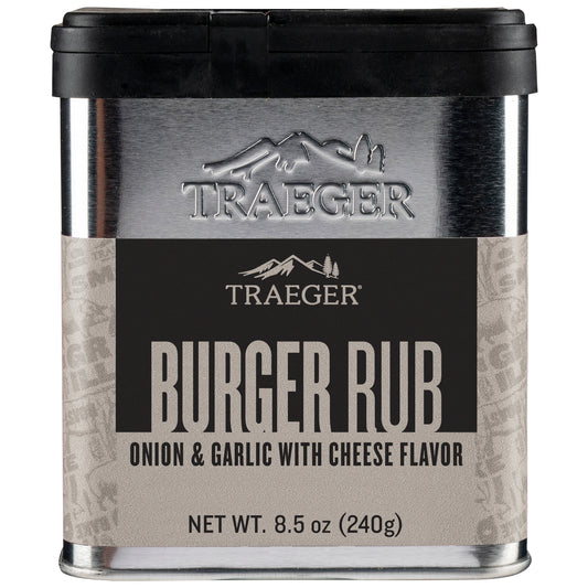 Traeger's Burger Rub has flavors of onion, garlic and cheese.