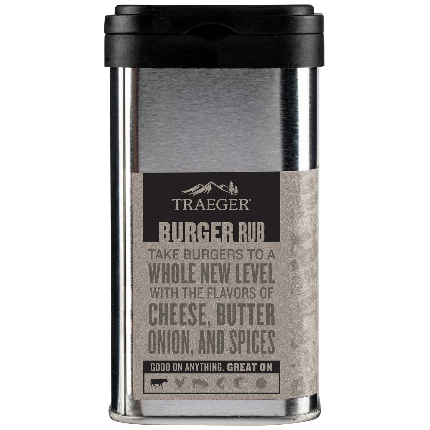 Traeger Burger Rub is great on beef, especially ground beef such as burgers and meatloaf.