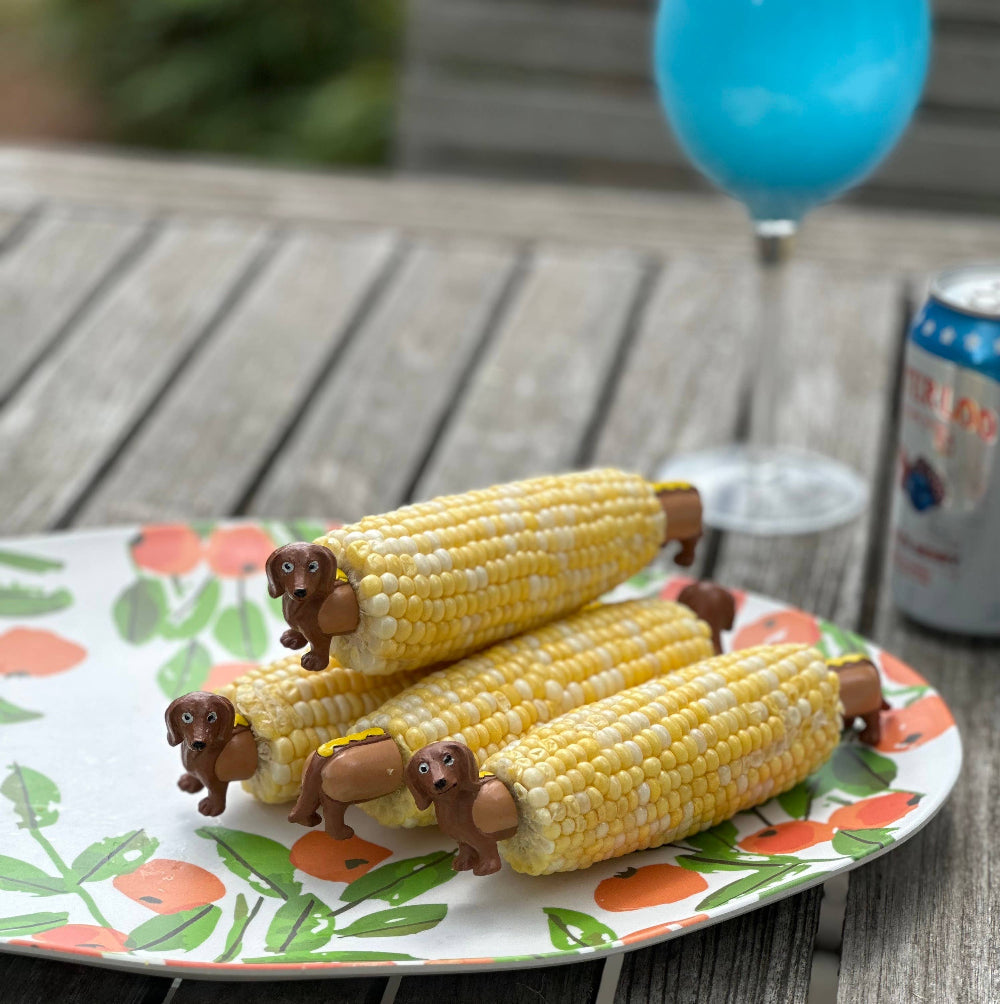 Add humor to your summer bbq with these corn picks. 