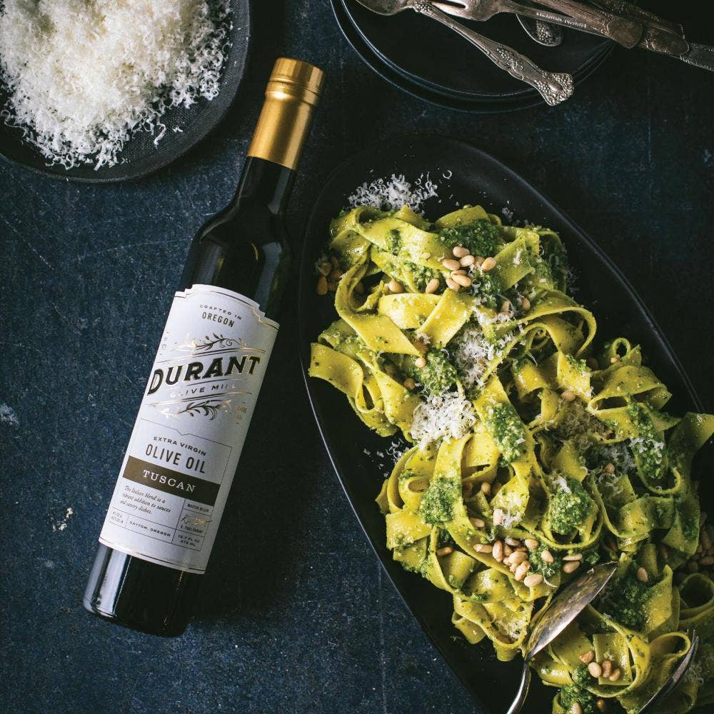 Tuscan olive oil blend is perfect for pasta sauces and pesto. 