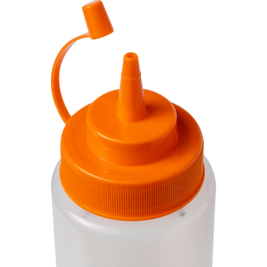The Traeger squeeze bottle has a tethered cap so you never lose it. 
