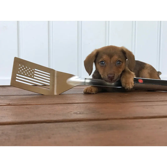 Lighted Grill Spatula With Flag Design