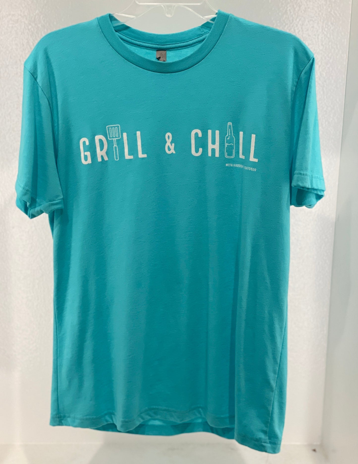 Grill and Chill - Super soft t-shirt color teal - Multiple sizes