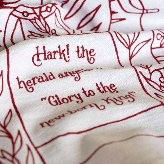 This is white with a cranberry red pattern. 