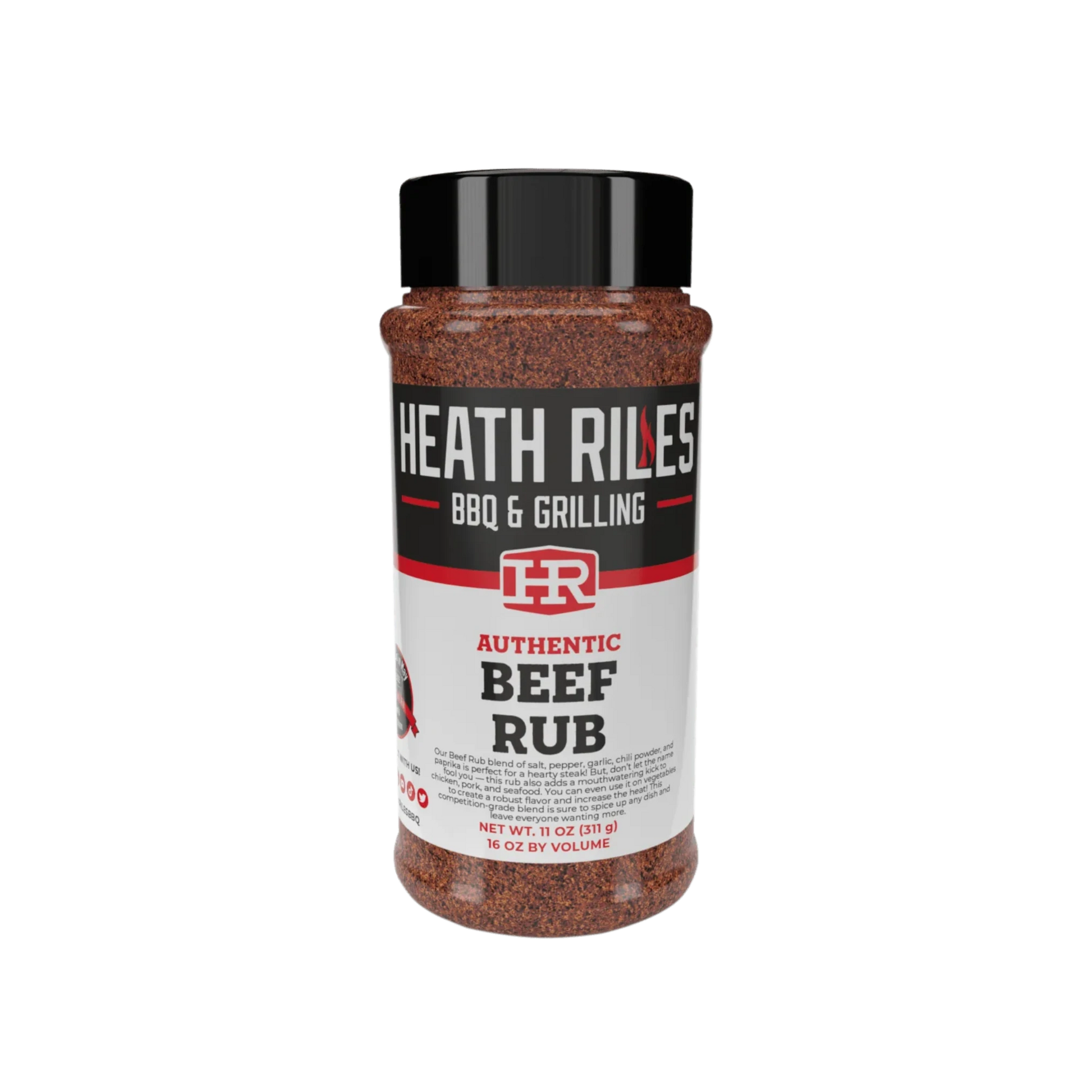 Buy one (1) shaker bottle of Heath Riles Beef rub.