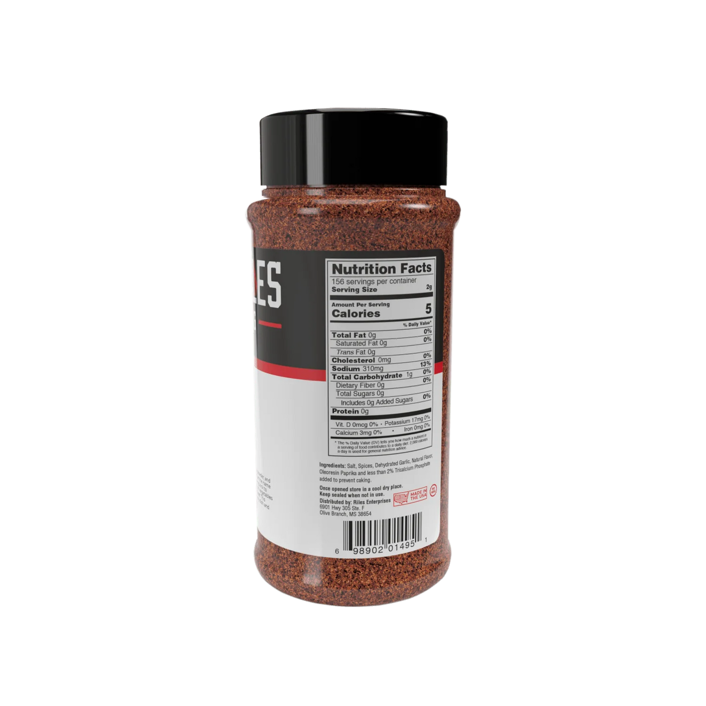 Buy one (1) bottle of Heath Riles Beef Rub, a robust salt-based meat seasoning.