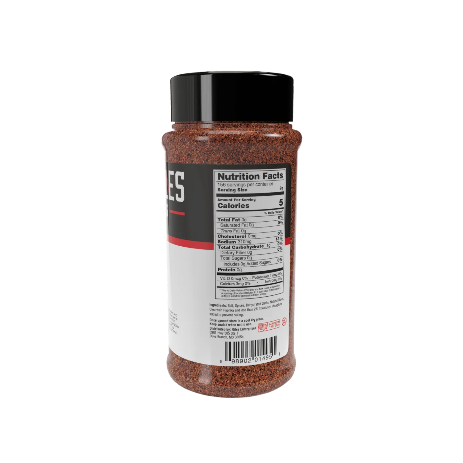 Buy one (1) bottle of Heath Riles Beef Rub, a robust salt-based meat seasoning.