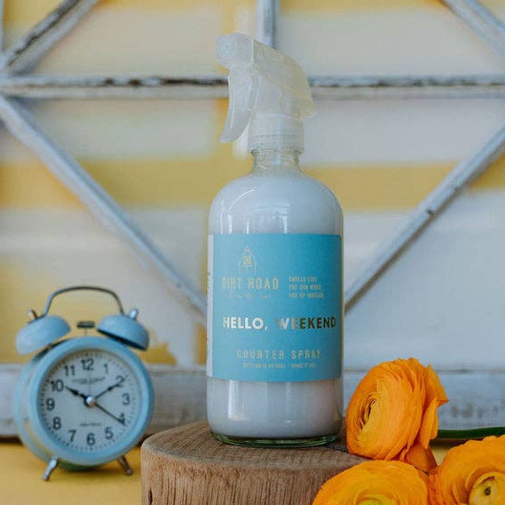 Buy 1 (one) bottle of "Hello, Weekend" counter cleaning spray.