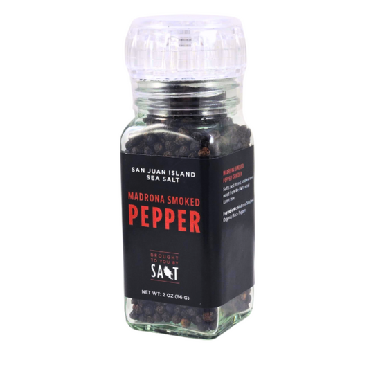 Buy 1 (one) pepper grinder bottle filled with Madrona smoked peppercorns. 
