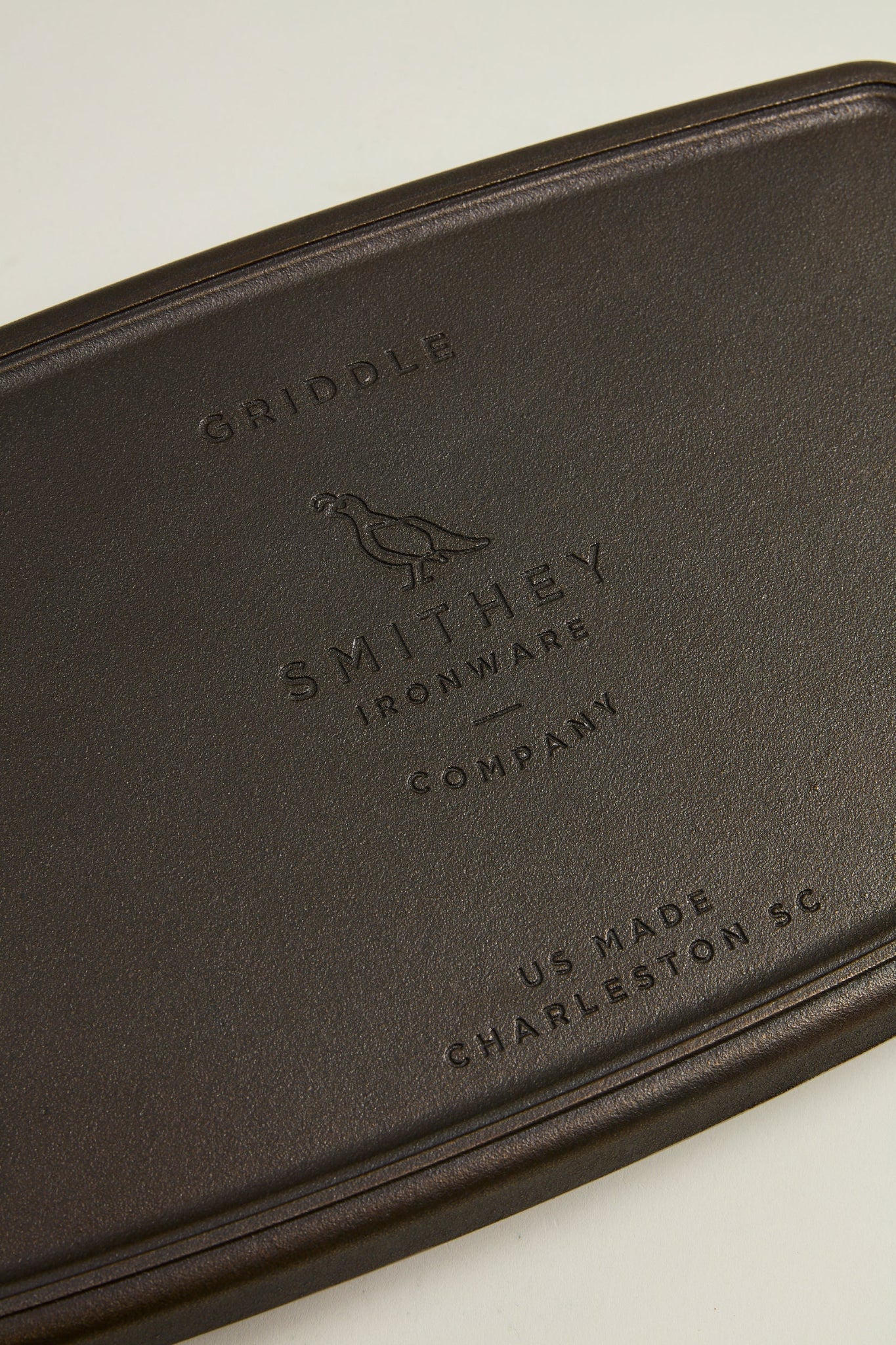 This high-quality double burner griddle is American-made cast iron in Charleston, SC. 