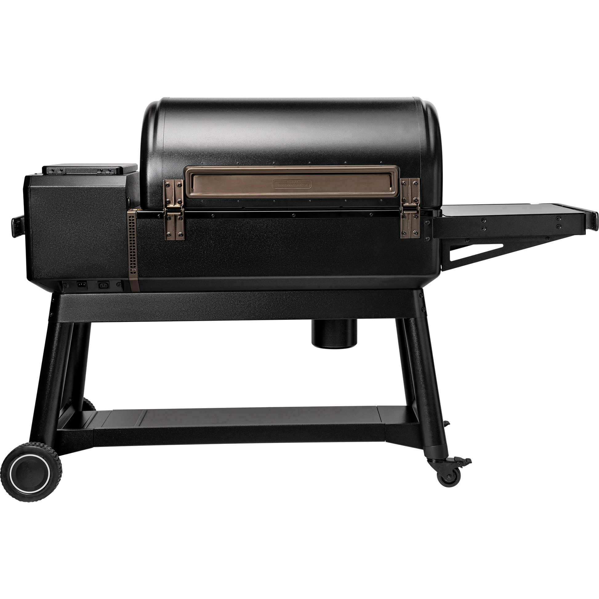 Traeger Ironwood XL grill vents smoke out the back, ensuring your meal is flavored by continuous, clean smoke.