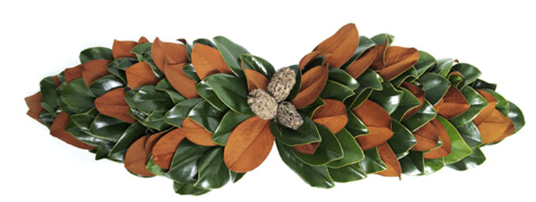 Buy 1 (one) 36" fresh magnolia centerpiece/mantelpiece.