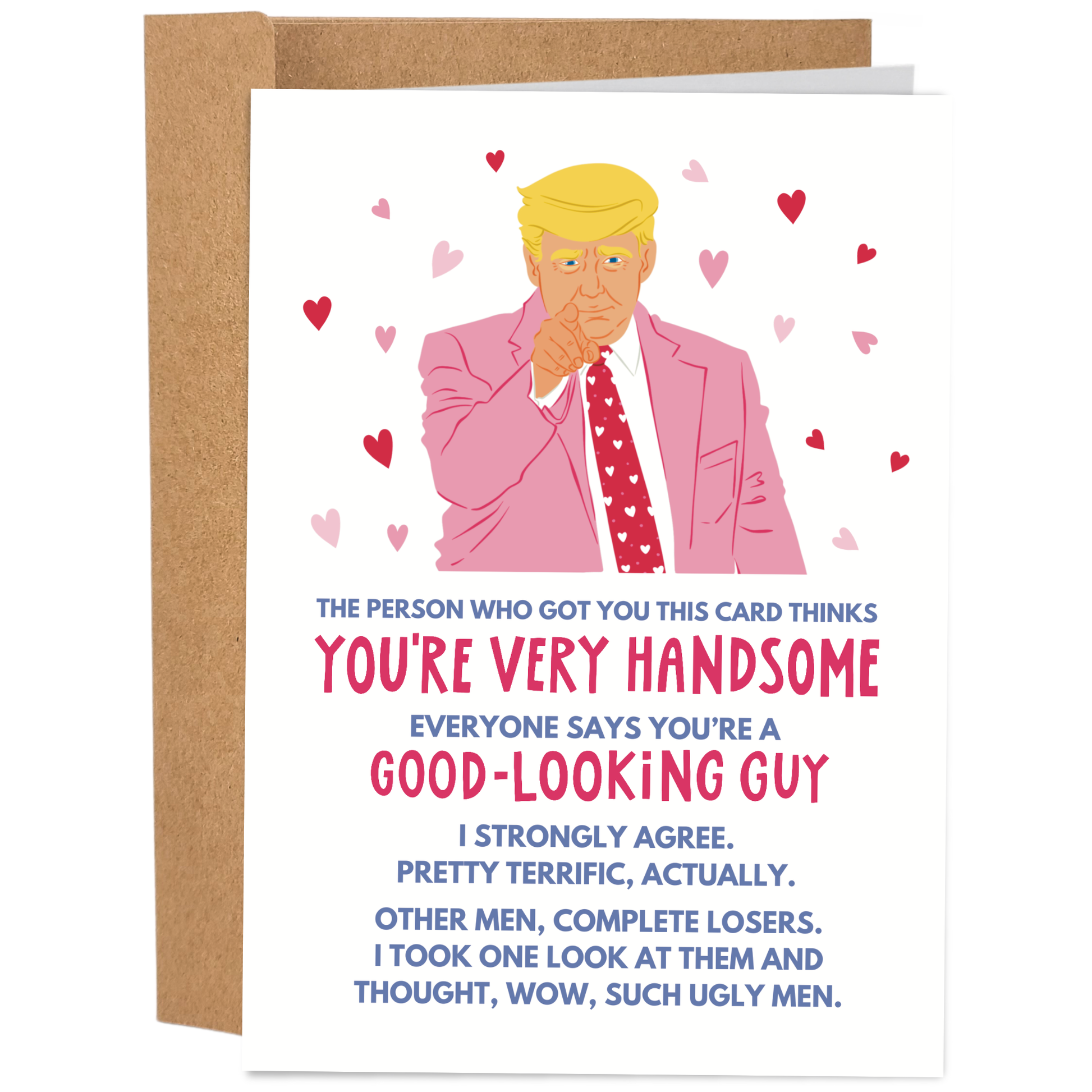 Buy 1 (one) funny Donald Trump Valentine's Day card.