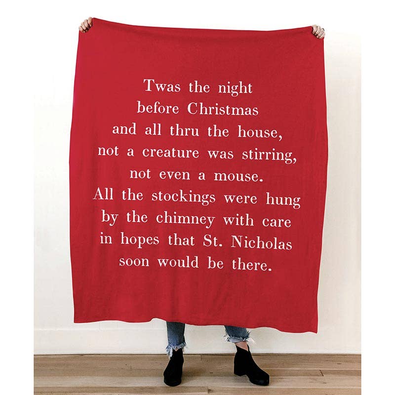 Buy one (1) Twas the Night Before Christmas reversible throw holiday decor.