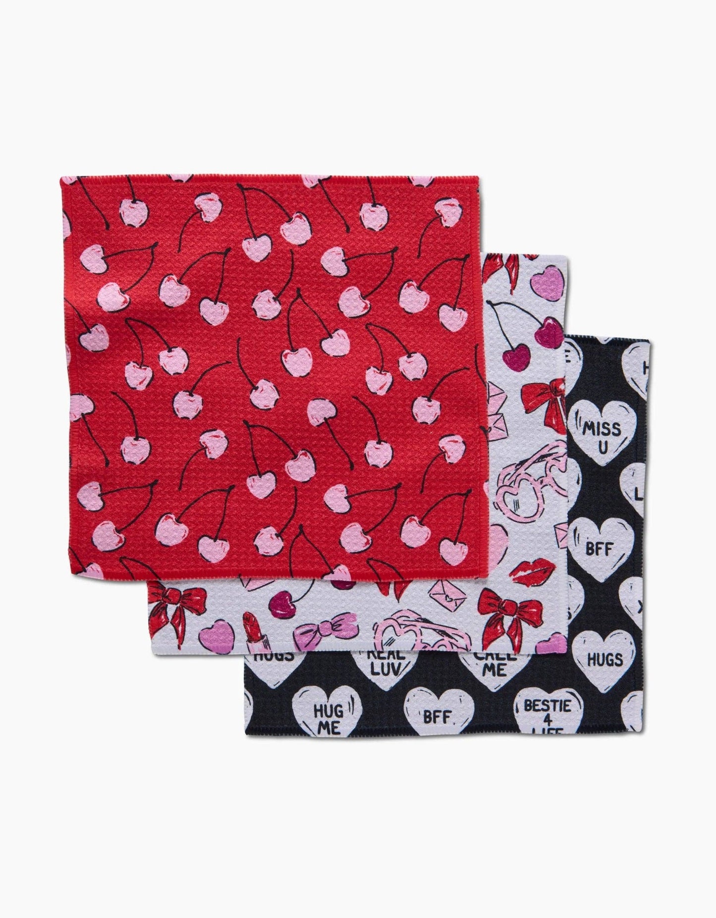 Flirty Valentine's Day kitchen towels 10-piece set