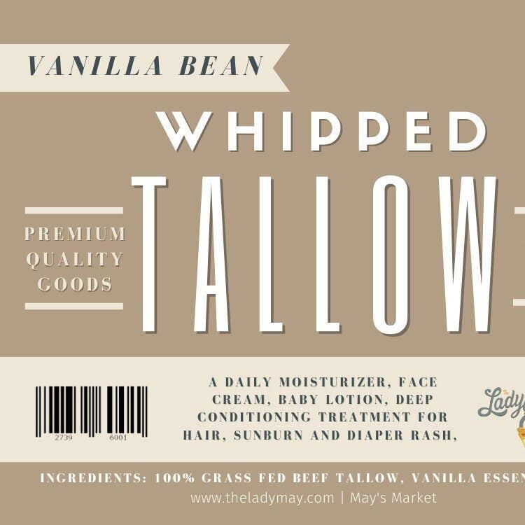 Whipped tallow moisturizer in popular vanilla scent