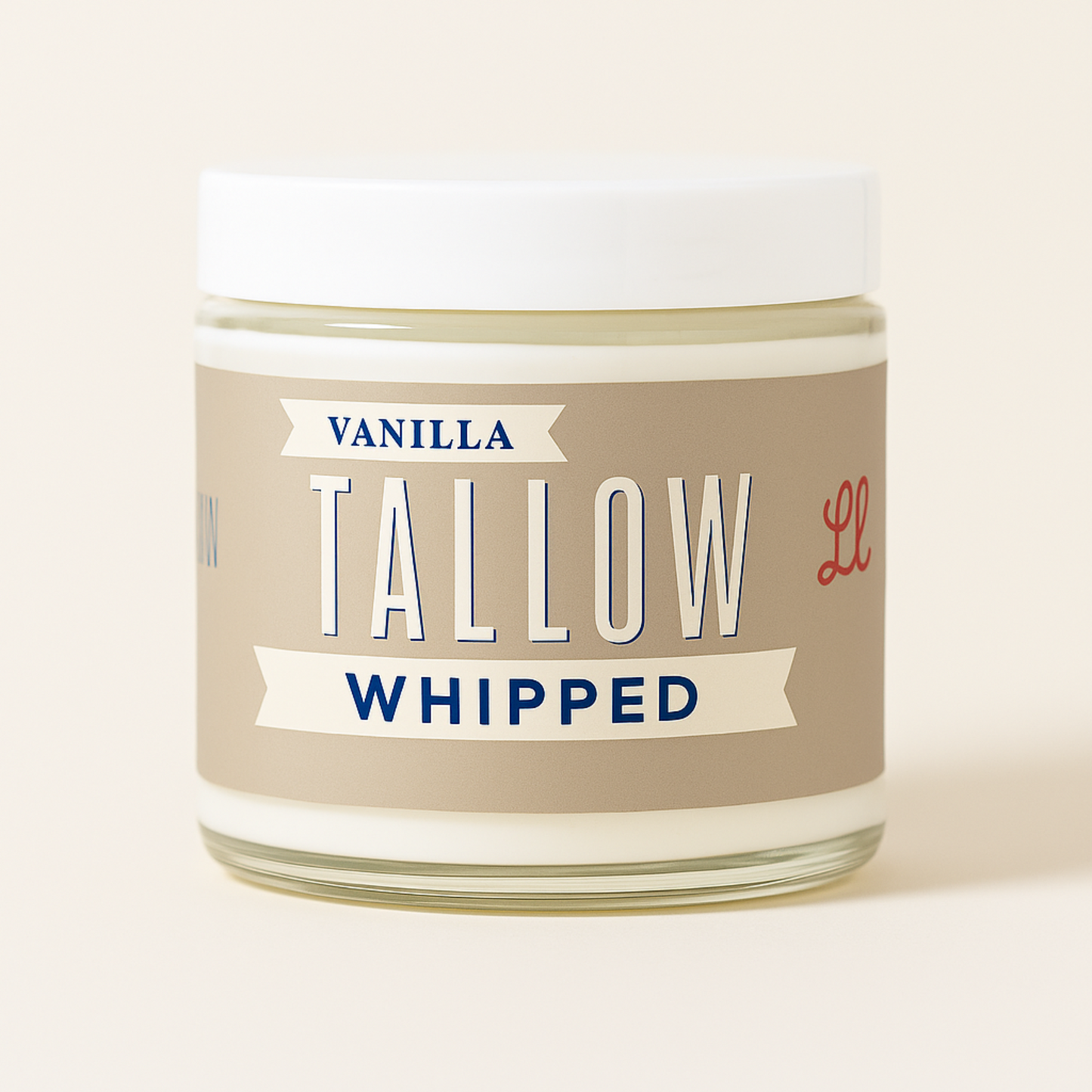 Whipped tallow moisturizer in popular vanilla scent