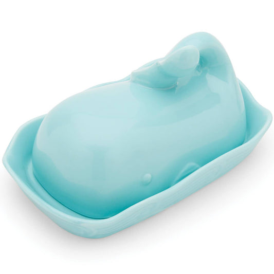 Buy 1 (one) light blue whale butter dish. 