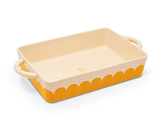 Buy one (1) Hot Dish casserole in color Mustard yellow-gold.