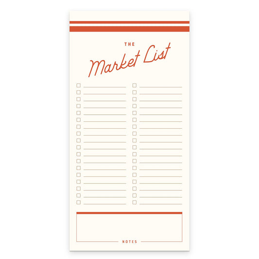 Buy this magnetic Market List notepad to hang on your refrigerator.