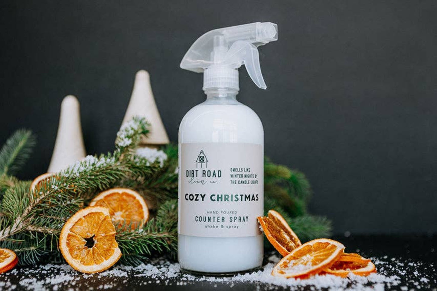 Buy one (1) cozy Christmas counter spray for kitchens. 