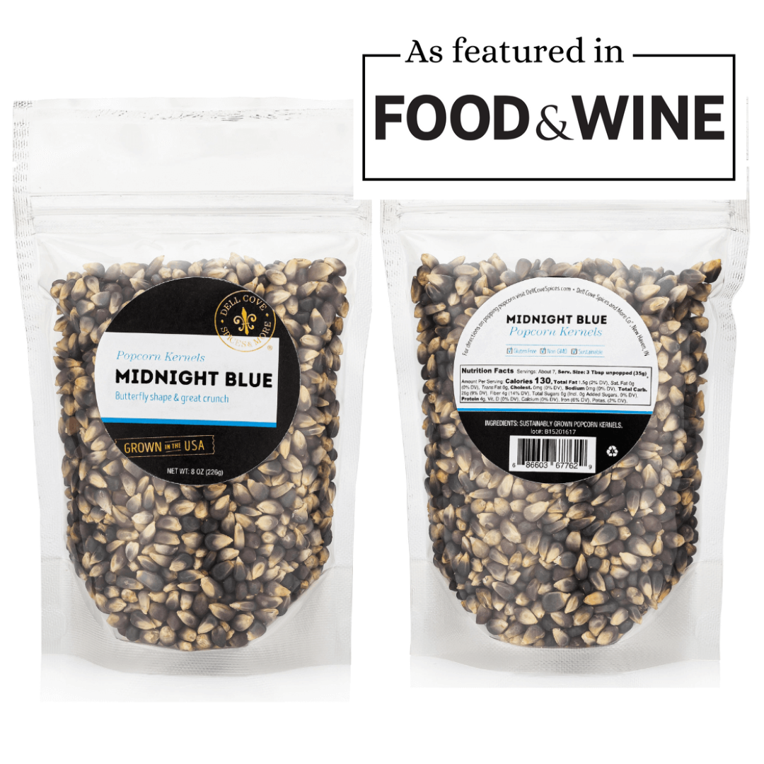 Midnight Blue Popcorn - Blue Popping Corn Kernels: 8oz.