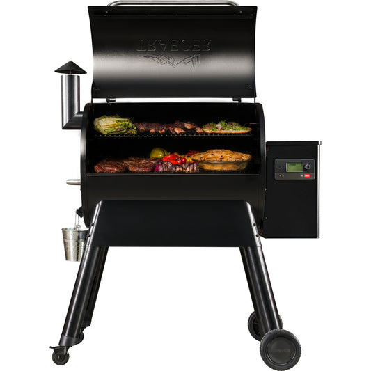 Traeger Pro 780 pellet smoker/grill in the color black.